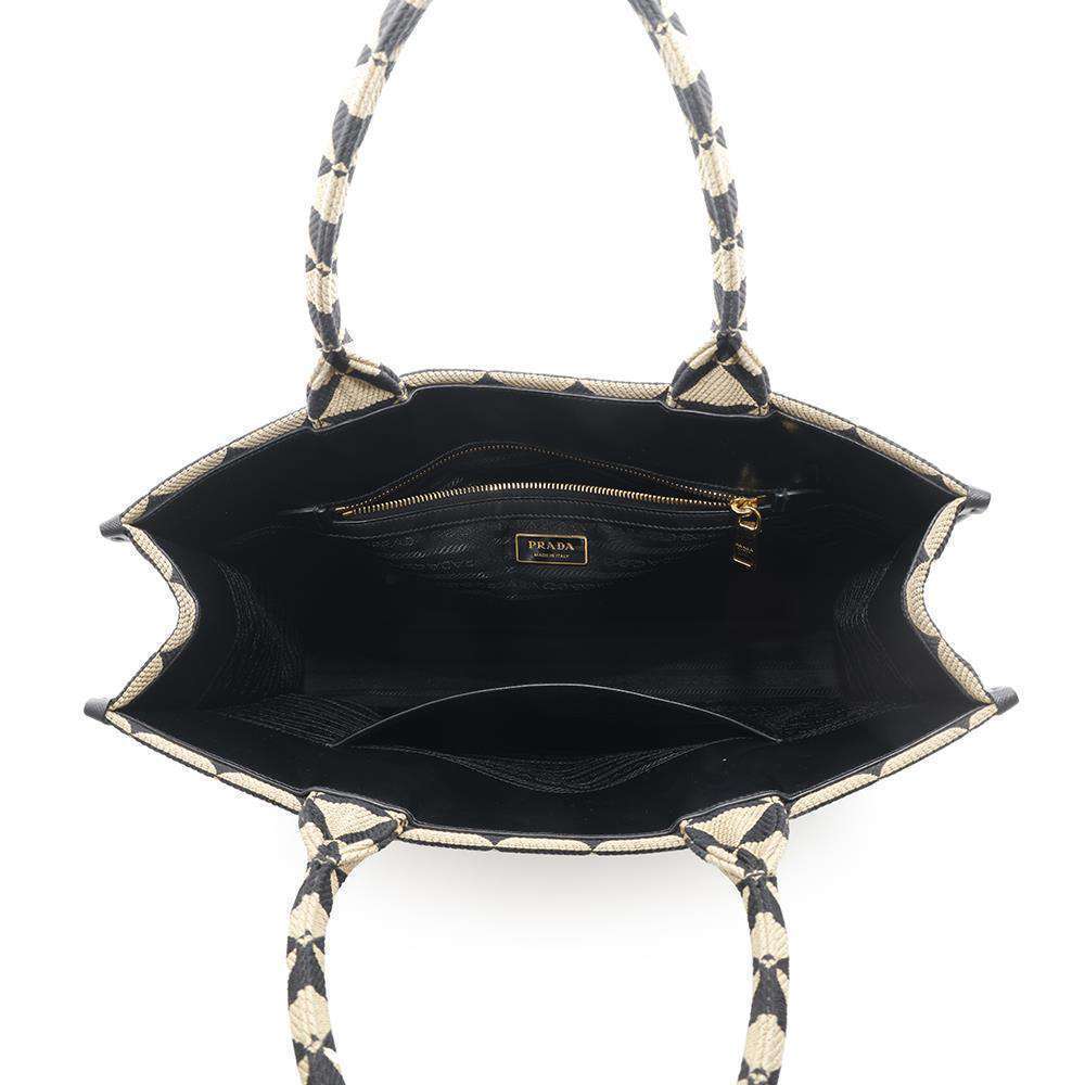 Prada Tote Bag Symbol Canvas Black - Picture 5 of 12